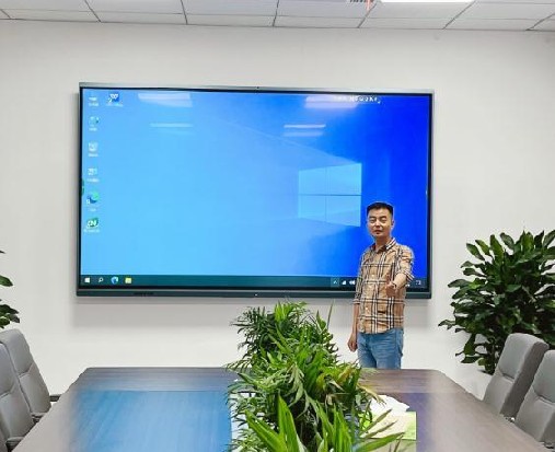 六安固镇会议室案例110寸会议一体机